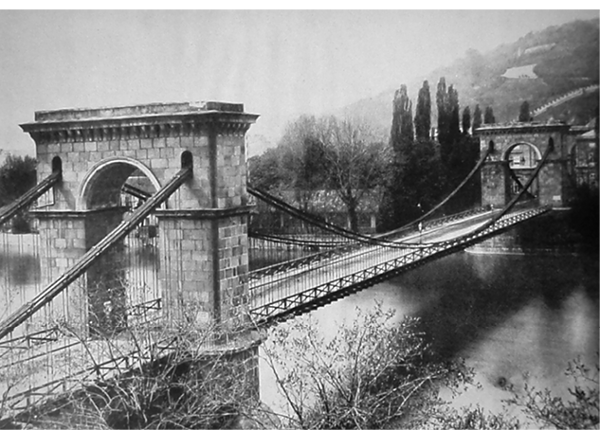 etzov most csae Frantika I. v Praze, foto: Frantiek Fridrich, 1885, voln dlo