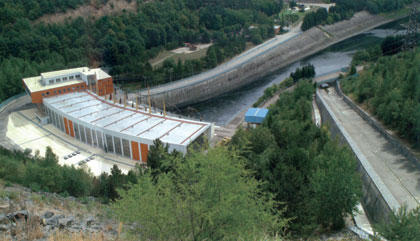 Dalešice – elektrárna u paty přehrady