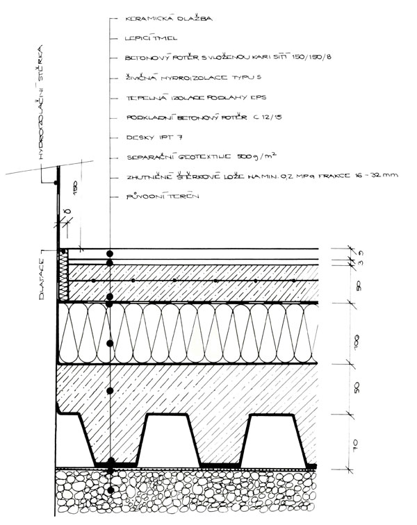Obr. 14. Varianta 2 - Skladba podlahy pro bn zaten