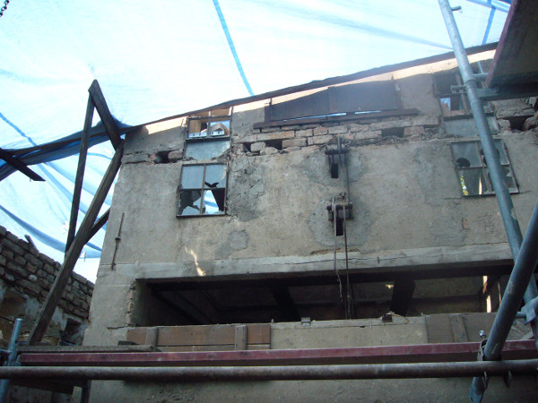 Sušicí věž po sejmutí střechy (foto: J. Kaláb, 2011)