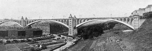 Obr. 5. Betonové oblouky, 140 m. T. a J. Vyhnánkovi, J. Čenský, 1927