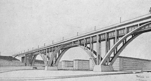 Obr. 10. Obloukový most. S. Bechyně, B. Kozák, 1933
