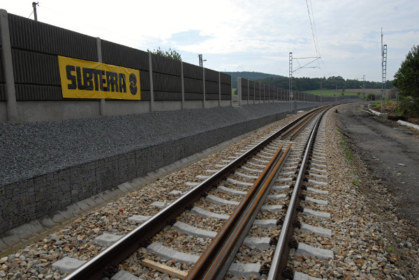 Obr. 7. Začátek úseku modernizace trati Rokycany - Plzeň 