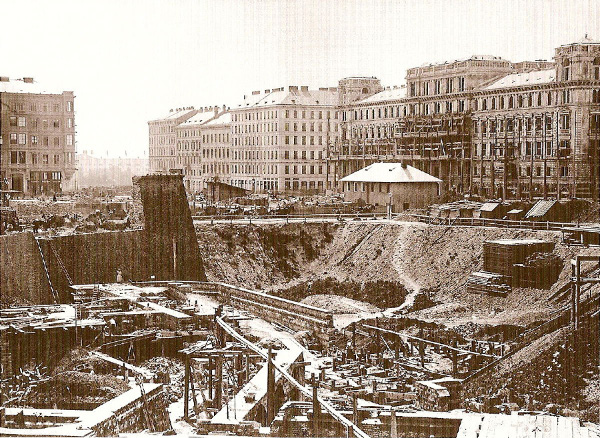 Stavba budovy vídeňské opery, 1862