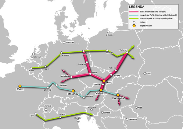 Brno na křižovatce evropských multimodálních koridorů