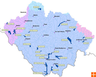 Povodí horní Vltavy, lokality vhodné pro akumulaci povrchových vod