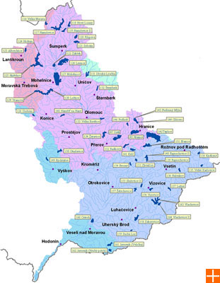 Povodí Moravy, lokality vhodné pro akumulaci povrchových vod