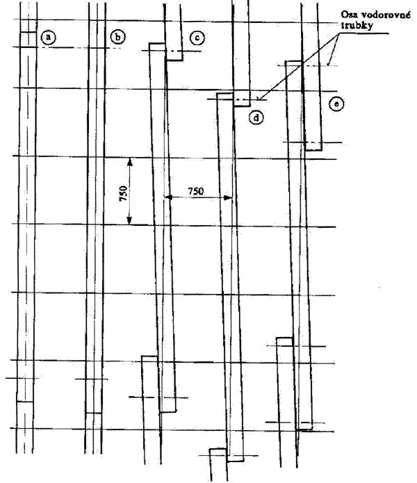 Obr. 4. Varianty možného nastavení dřevěných trámců (hranolků).