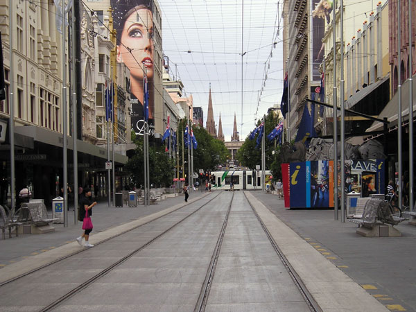 Moderní veřejná prostranství. Melbourne, Australie