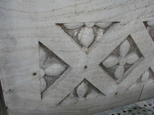 Detail rozložení kotevních čepů