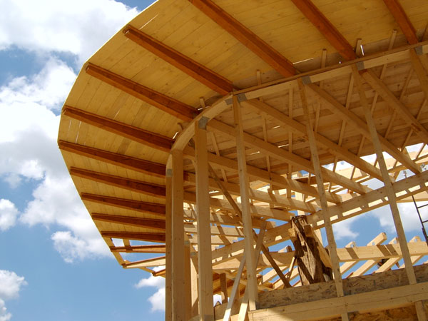 Dřevěná konstrukce stavby