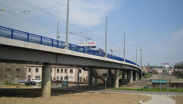 Pohled na most po uvedení do provozu