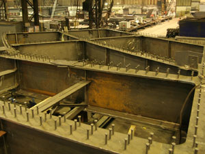 Výroba ocelové konstrukce rampy
