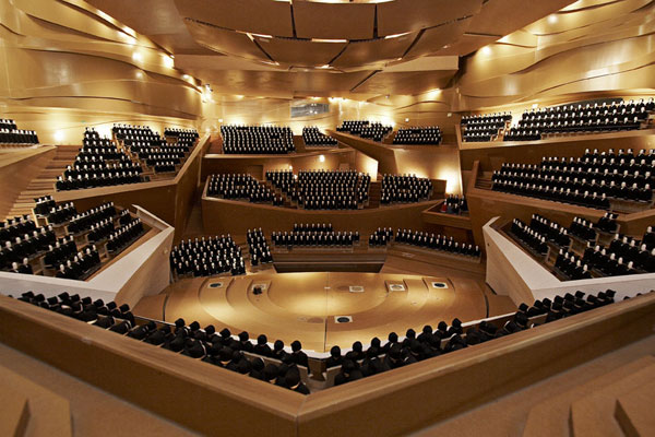 Vizualizace koncertního sálu, návrh Jean Nouvel
