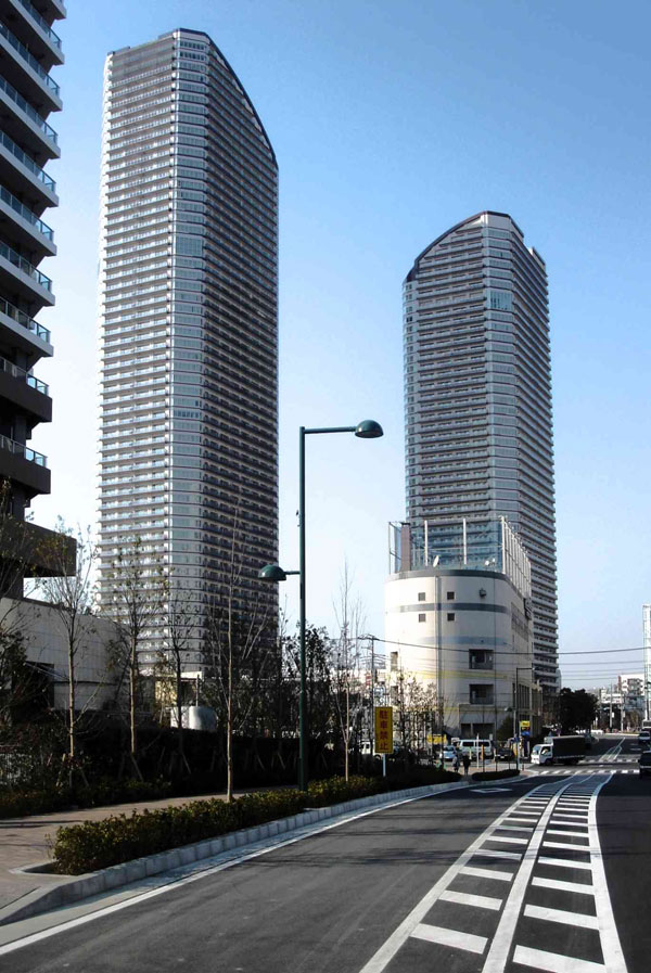Musashi Kosugi Towers: pohled vyšší budovy D