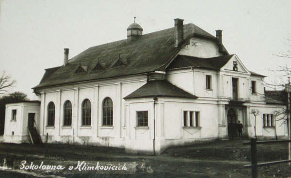Sokolovna v Klimkovicích, původní stav