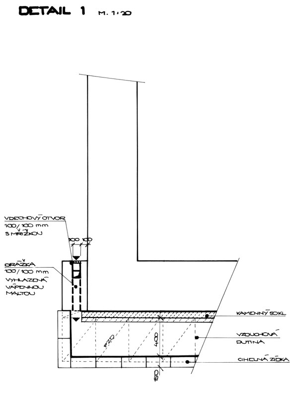 Detaily návrhu sanace obvodových zdí