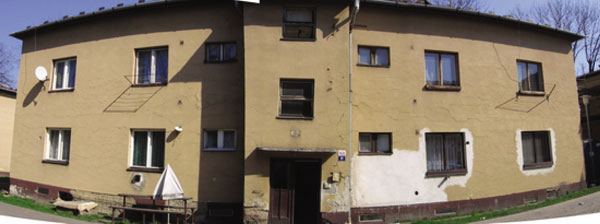 Obr. 1. Celkový pohled na bytový dům v lokalitě Nová Osada, Stromovka 21/1438
