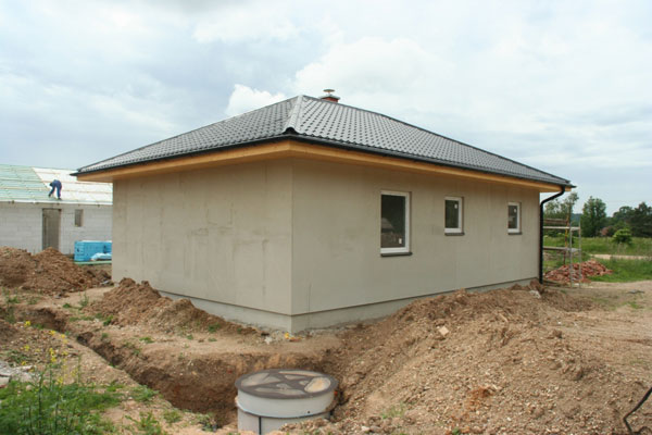 Rodinný dům ze systému Flexibuild před dokončením