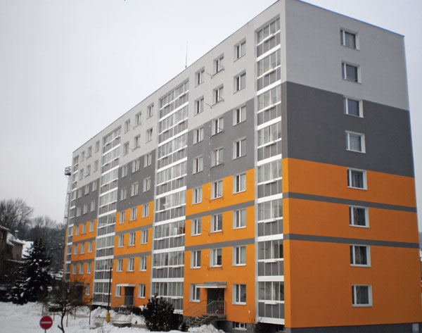 Revitalizace bytového domu Trávník 2013-2015, realizace s použitím produktů Baumit, spol. s r.o.