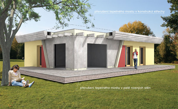  Vizualizace domu navrženého v pasivním energetickém standardu 