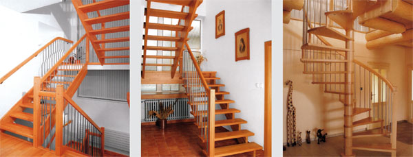 Různé varianty dřevěného schodiště