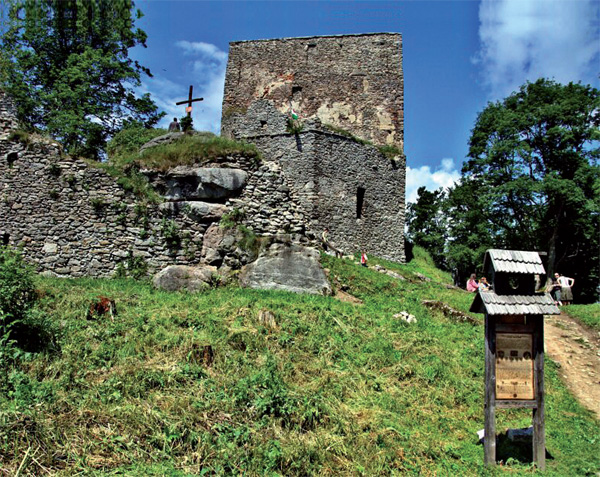 Zřícenina hradu Vítkův hrádek před započetím stavebních úprav
