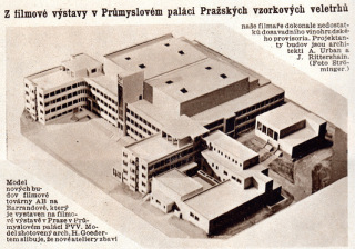Obr. 09 Model prvnch filmovch barrandovskch studi  barrandovsk ateliry, 1932 (zdroj: firma Strminger, voln dlo)