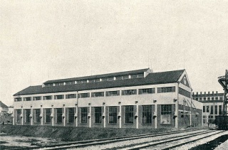 Prask obecn plynrna v Michli, budova istrny, 1936