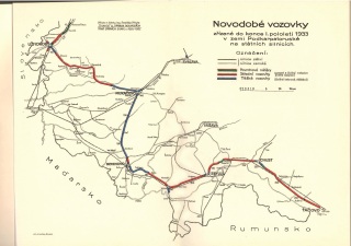Hlavn silnice spojujc zpad a vchod Podkarpatsk Rusi do roku 1933