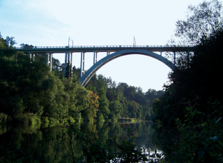 Most Duha v Bechyni, pohled od východu, 2011 