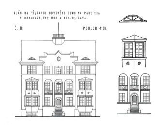 Obr. 07 Arnot Korner, ulin prel a detaily bytovho domu . p. 311, 1928 (zdroj: [1])