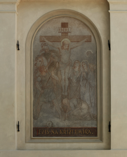 Obr. 13 Detail vyobrazen ukiovn Jee Krista, na XII. zastaven Je na ki umr (foto: Ladislav Bezdk)