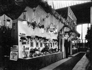 Expozice firmy Kik na Zemsk jubilejn vstav v Praze v roce 1891