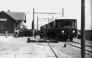 Slavnostn zahjen provozu prvn elektrizovan eleznice v Rakousko- Uhersku na trati Tbor  Bechyn 21. ervna 1903 