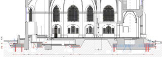 Obr. 13 Navren statick zajitn spodn stavby kostela (zdroj: atelier-r)
