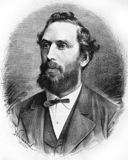 Architekt Josef Mocker (zdroj: Jan Vilmek, Portrty osobnost, Humoristick listy 1881, . 39)