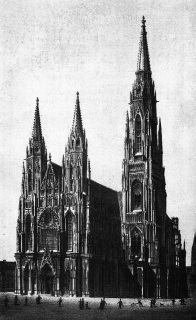 Mockerv nvrh na dostavbu katedrly ped rokem 1883 (zdroj: Frantiek Ekert: Posvtn msta krl. hl. msta Prahy)