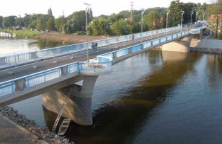 Hlavní most přes Labe mezi Brandýsem nad Labem a Starou Boleslaví po rekonstrukci