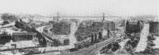 Nvrh na Nuselsk most s nzvem Neporuen dol autor J. Chochola, L. Kopeka a J. Kka, 4. cena, 1926 
