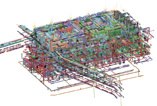 DGPN - 3D model vech profes TZB v objektu a pilehlch koridorech