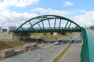 Obr. 21 - Tramvajov most pes silnici I/27 Plze  Klatovy po sputn na loiska (stav: 4. ervence 2019)