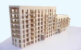 Obr. 11 Model konstrukce Bridport House (Londýn)