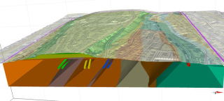 Obr. 02 Ukázka inženýrskogeologického modelu v oblasti Střešovic vytvořeného Českou geologickou službou