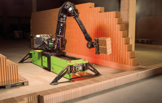 Obr. 1 První zdicí robot byl od letošního října připraven vyjet na reálné stavby