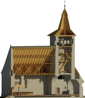 Obr. 2 BIM model kostela sv. Moice v Annn