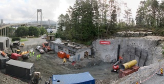 Obr. 11 Celkov pohled na zazen stavenit tunelu Knarrevik