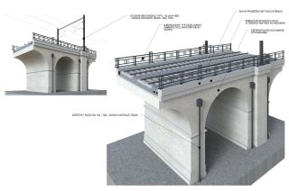 Obr. 12. Vizualizace typovho kamennho viaduktu po rekonstrukci