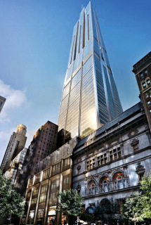 Obr. 11 Nerealizovan nvrh Central Park Tower studia Foster + Partners z roku 2013 (zdroj: Extell)