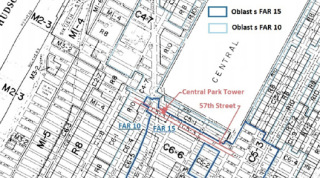 Obr. 09 Situace s FAR v okol ve Central Park Tower a ulice West 57th Street (s vyuitm [5])